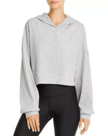 Alo Yoga Muse Rib-Knit Hooded Sweatshirt Bloomingdales at Bloomingdales