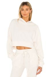 Alo Yoga Muse Ribbed Crop Hoodie at Revolve