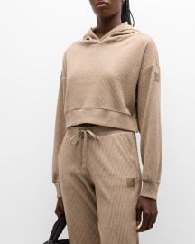 Alo Yoga Muse Ribbed Hoodie Sweatshirt at Neiman Marcus