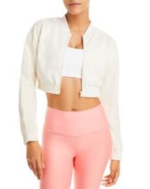 Alo Yoga Prizewinner Cropped Bomber Jacket Bloomingdales at Bloomingdales