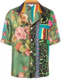 Aloeuw mixed-print silk shirt at Farfetch