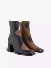 Alohas Blair two tone block heel leather ankle boots at Selfridges