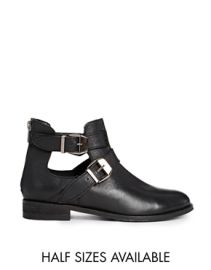 Along Side Me Leather Ankle Boots at Asos