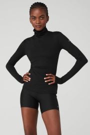 Alosoft Refine Turtleneck - Black Alo Yoga at Alo Yoga