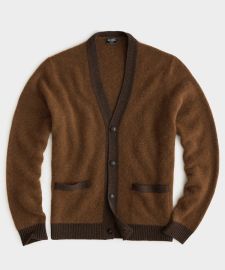 Alpaca Cardigan in Glazed Pecan - at Todd Snyder