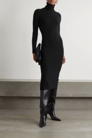 Alpaca turtleneck midi dress at Net a Porter