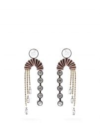 Alpha Crystal-Embellished Drop Earrings by Maryjane Claverol at Matches