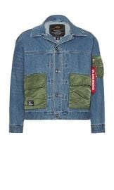 Alpha Industries Denim Jacket In Replica Blue at Revolve