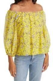 Alta Floral Print Cotton amp Silk Top at Nordstrom