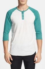 Alternative Trim Fit Heathered Raglan Henley at Nordstrom