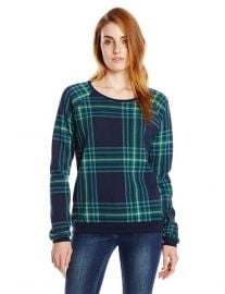 Alternative Womenand39s Dash Pullover Sweatshirt in plaid at Amazon