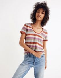 Alto Scoop Tee in Granda Stripe at Madewell