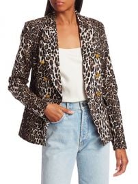 Alton Leopard Print Double-Breasted Blazer at Saks Fifth Avenue