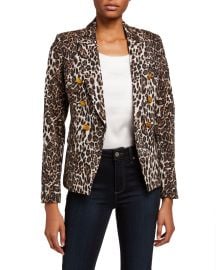 Alton Leopard-Print Jacket at Neiman Marcus