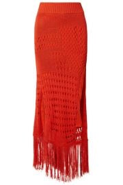 Altuzarra - Benedetta fringed open-knit cotton-blend maxi skirt at Net A Porter