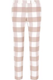 Altuzarra - Cropped gingham wool-blend twill skinny pants at Net A Porter