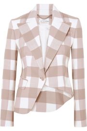 Altuzarra - Lazio asymmetric gingham wool-blend twill blazer at Net A Porter