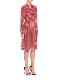 Altuzarra - Marian Striped Silk Shirtdress in Red at Saks Fifth Avenue