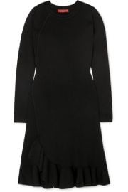 Altuzarra - Mikey asymmetric ruffled stretch-knit mini dress at Net A Porter