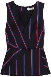 Altuzarra   Miles striped wool and cotton-blend peplum top at Net A Porter