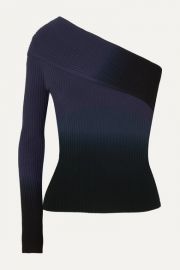 Altuzarra - Padma one-sleeve d  grad   ribbed-knit top at Net A Porter