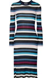 Altuzarra   Stills striped ribbed stretch-knit midi dress at Net A Porter