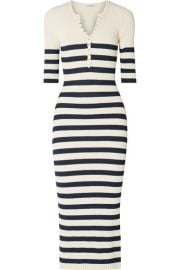 Altuzarra   Sunday striped ribbed stretch-knit midi dress at Net A Porter