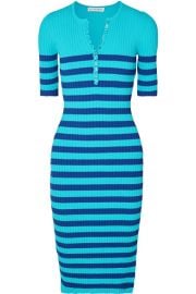 Altuzarra - Sunday striped ribbed stretch-knit midi dress at Net A Porter