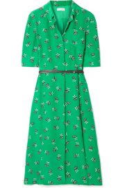 Altuzarra   Wednesday belted printed silk crepe de chine shirt dress at Net A Porter