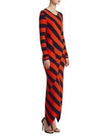 Altuzarra - Whistler Asymmetrical Stripe Ribbed Dress at Saks Fifth Avenue