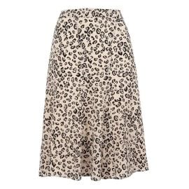 Altuzarra Beige Silk Leopard Print Midi Skirt Size M For Sale at 1stDibs at 1st Dibs