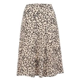 Altuzarra Beige Silk Leopard Print Midi Skirt Size M For Sale at 1stDibs at 1st Dibs