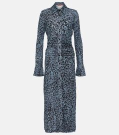 Altuzarra Claudia Printed Ruched Maxi Shirtdress at Mytheresa