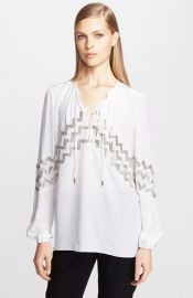 Altuzarra Embroidered Peasant Top at Nordstrom