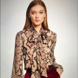 Altuzarra For Target Tops Altuzarra For Target Python Print Blouse Small Poshmark at Poshmark