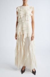 Altuzarra Gigi Semisheer Ruffle Silk Maxi Dress at Nordstrom