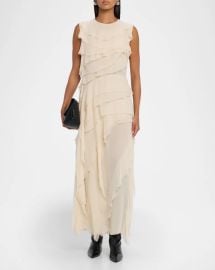 Altuzarra Gigi Sleeveless Ruffled Silk Maxi Dress at Neiman Marcus