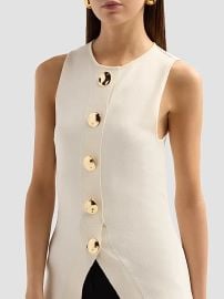 Altuzarra Happer Button-Front Top | Saks Fifth Avenue at Saks Fifth Avenue