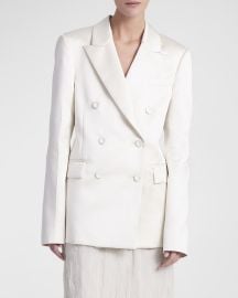 Altuzarra Hattson Satin Double-Breasted Jacket at Neiman Marcus