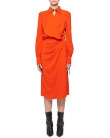 Altuzarra Kat Long-Sleeve Wrap Side-Drape Shirtdress at Neiman Marcus