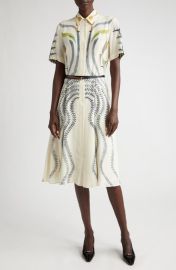 Altuzarra Kiera Botanical Print Silk Shirtdress at Nordstrom