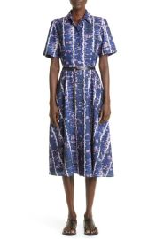 Altuzarra Kiera Shibori Tie Dye Belted Shirtdress at Nordstrom