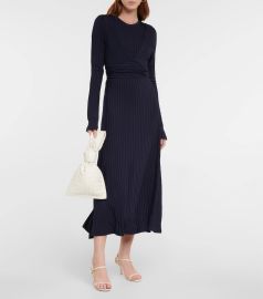 Altuzarra Masika Ribbed Jersey Maxi Dress in Berry Blue at Mytheresa