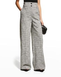 Altuzarra Rudy Gingham Wide-Leg Pants at Neiman Marcus