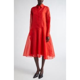 Altuzarra Sissy Long Sleeve Silk Organza Shirtdress at Nordstrom