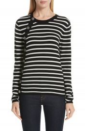 Altuzarra Stripe Button Side Wool Sweater   Nordstrom at Nordstrom