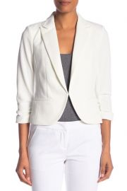 Amanda & Chelsea Pique 3/4 Length Sleeve Knit Blazer Jacket at Nordstrom Rack