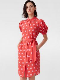 Amanda Crepe-Blend Belted Shirt Dress at Diane von Furstenberg