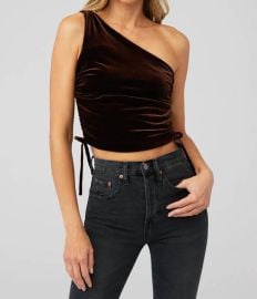 Amanda Uprichard Ania Top In Cocoa Brown Shop Premium Outlets at Shop Simon