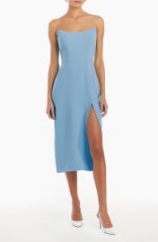 Amanda Uprichard Chamberlain Strapless Sheath Midi Dress at Nordstrom